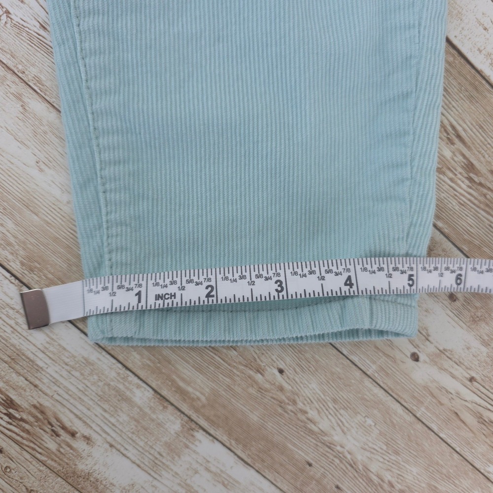 J. Crew Corduroy Skinny Mid Rise Stretch Mint Green Cotton Pants Womens 26 - Picture 6 of 8
